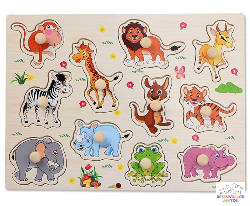 Quebra-cabeça Divertido Animais / Frutas