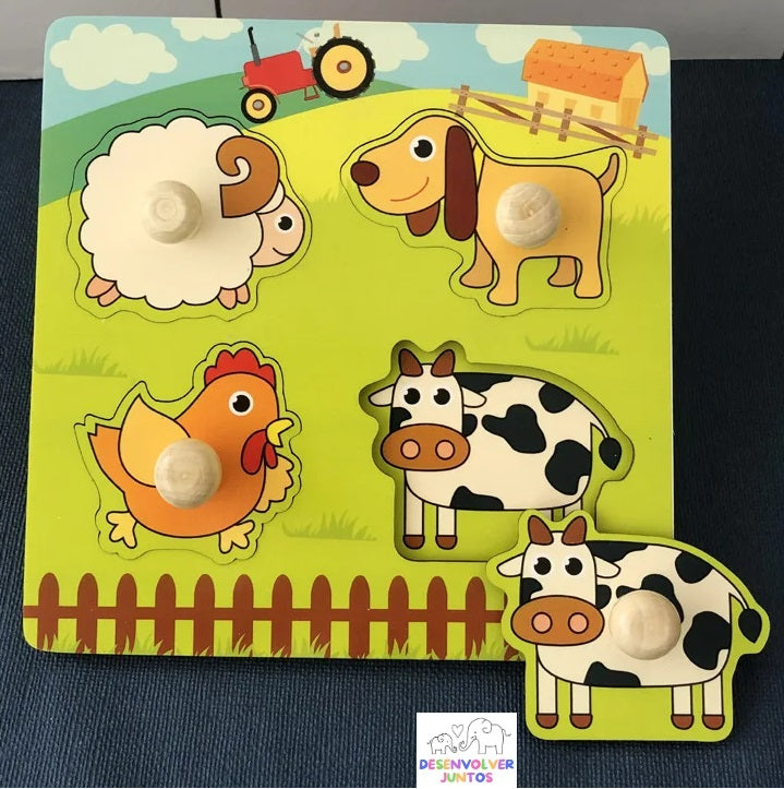 Quebra-cabeça Divertido Dinossauros / Fazenda / Mar